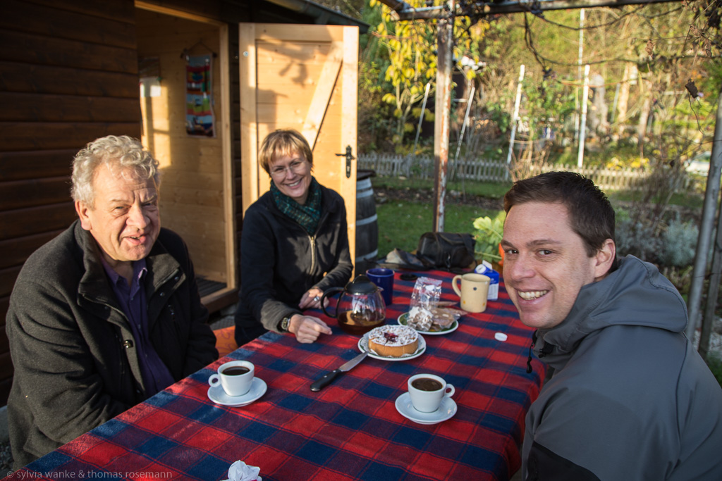 20. November, noch ein letztes Kaffeekränzchen mit Hiromi und Lorenz